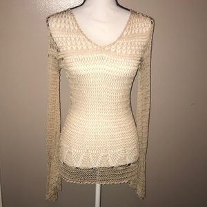 Boho knitted see thru top